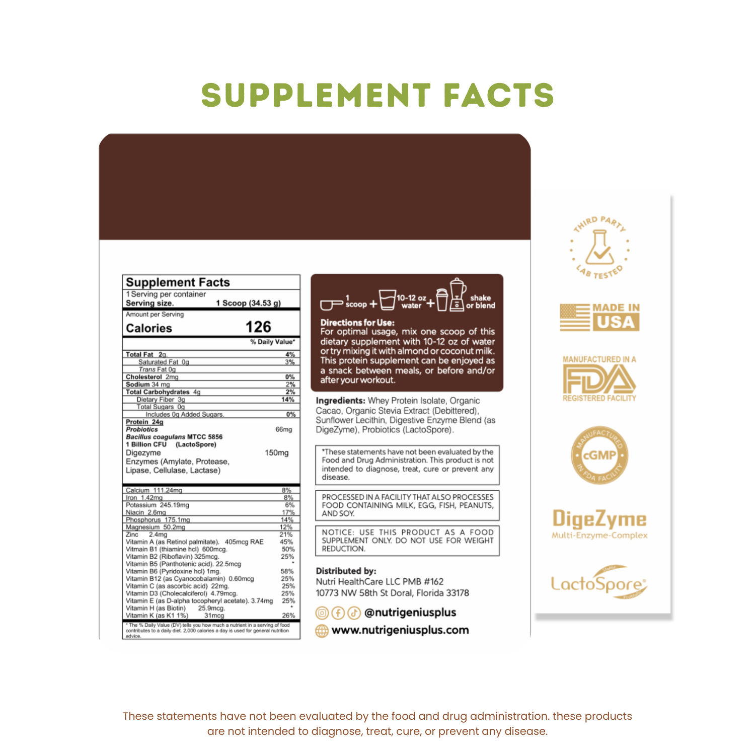 Whey Protein Isolate Nutri Genius Plus®  - 30 servings
