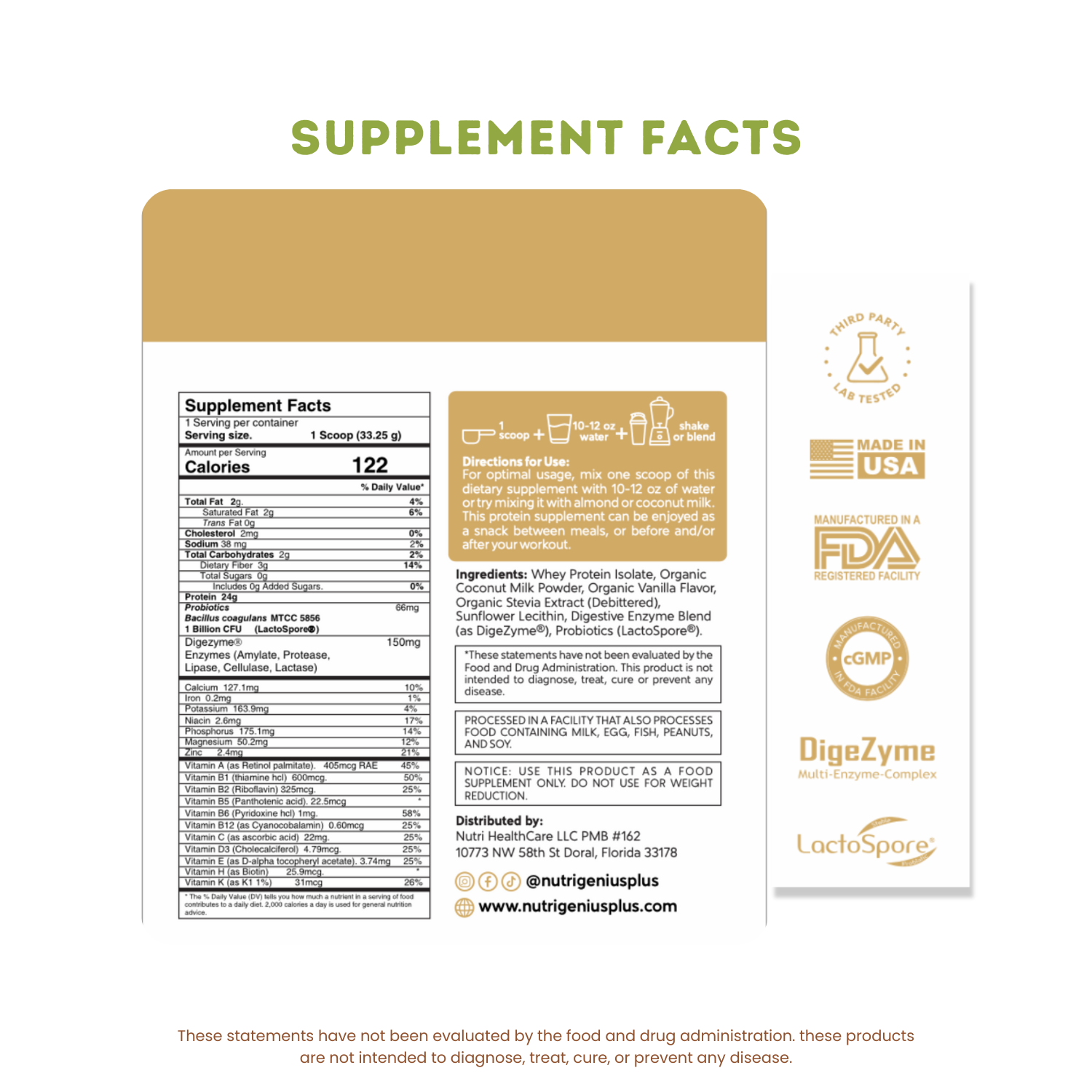 Whey Protein Isolate Nutri Genius Plus®  - 30 servings