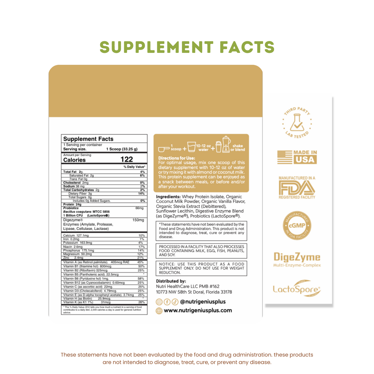 Whey Protein Isolate  -  Container 14 servings