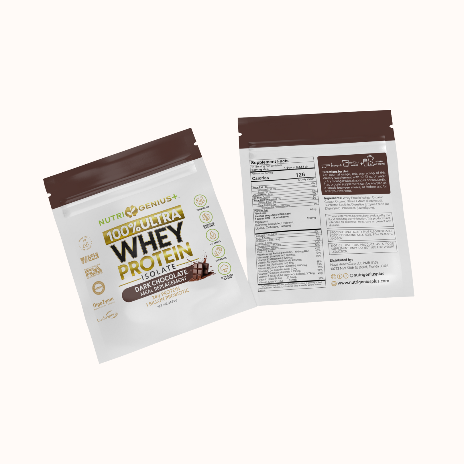 Whey Protein Isolate  (3 PACK)  1 serving