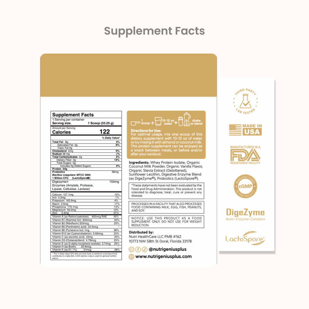 Whey Protein Isolate Nutri Genius Plus®  - 30 servings