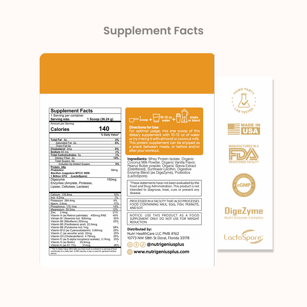 Whey Protein Isolate Nutri Genius Plus®  - 30 servings