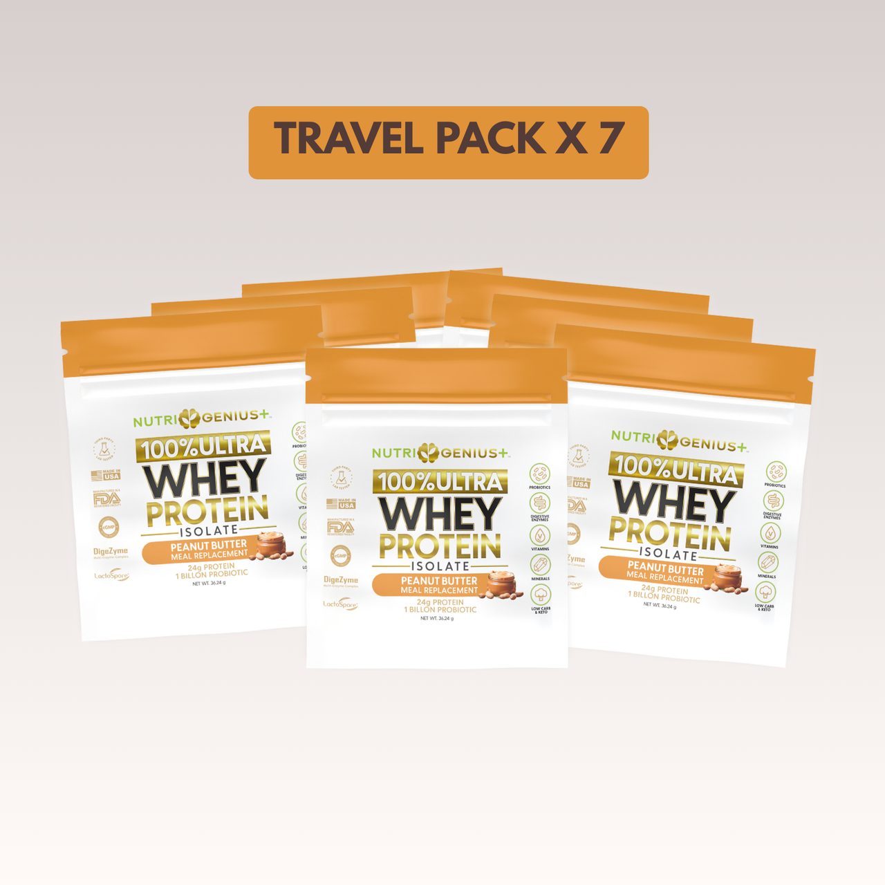 Whey Protein - Travel  Packs (1 Serving)