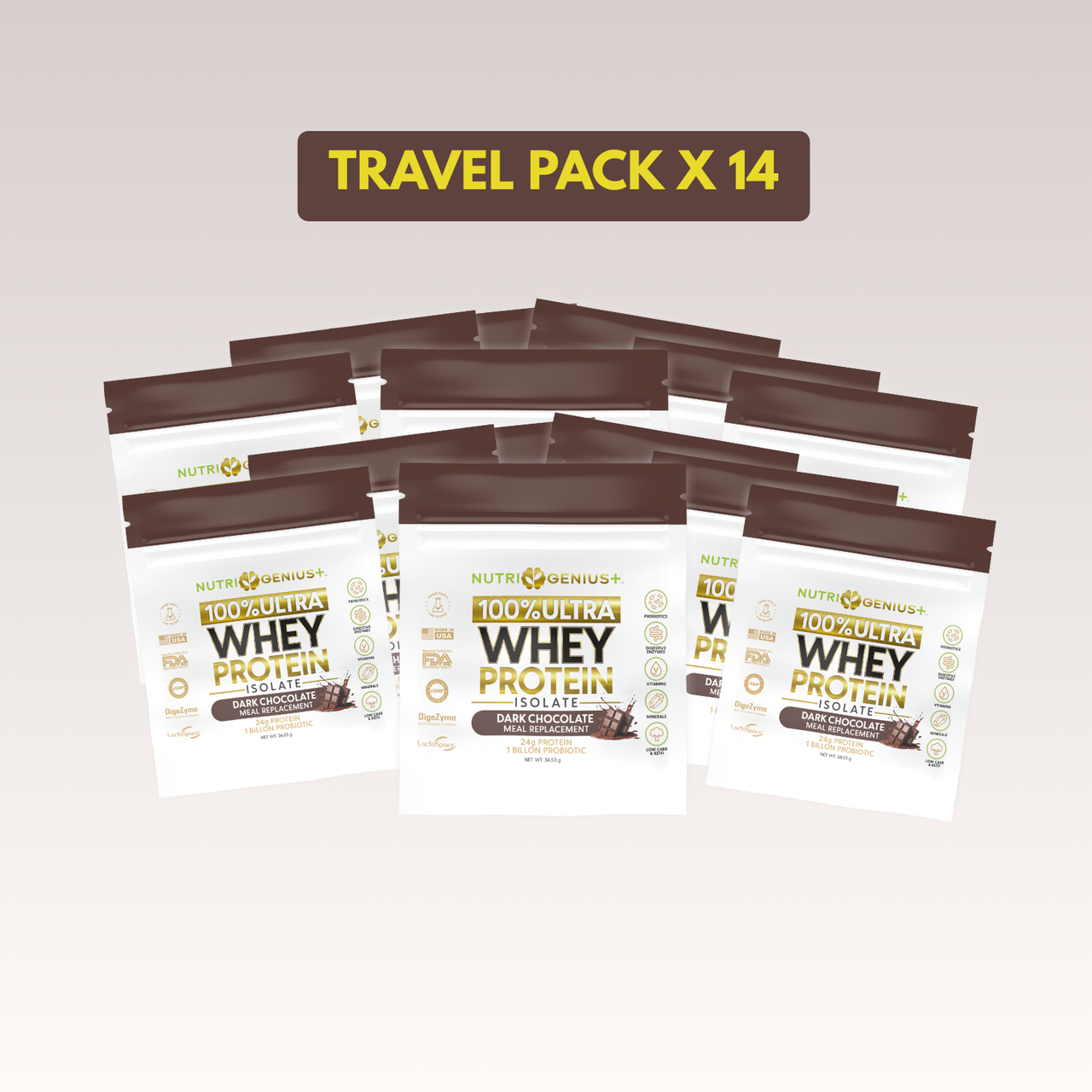 Whey Protein - Travel  Packs (1 Serving)