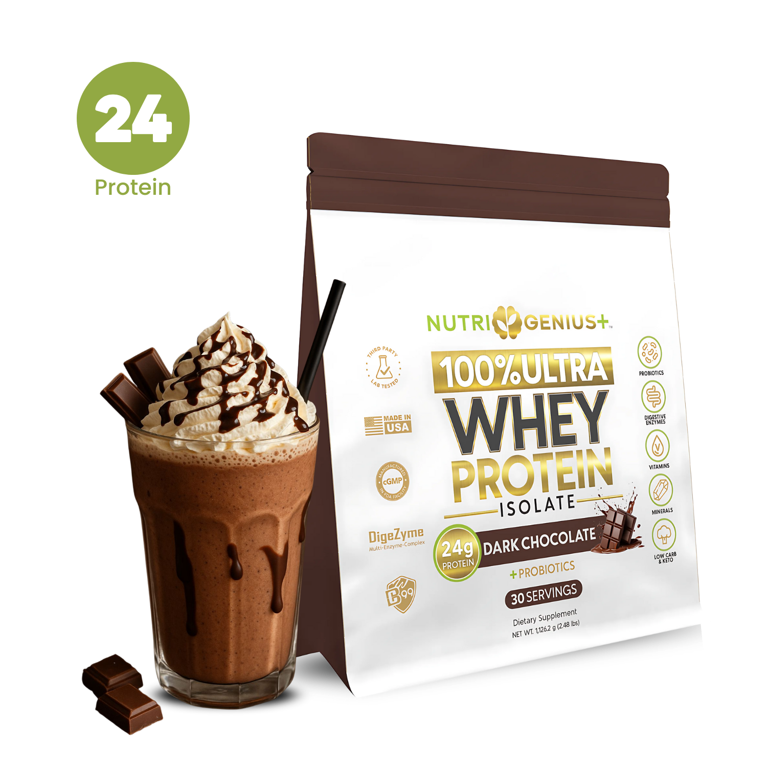 Whey Protein Isolate Nutri Genius Plus®  - 30 servings